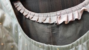 Pastel Green Vintage-Style Flared Dress | Size S-M