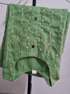 Straight Slit Kurti With Embroidery Full Design