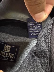 GAP Athletic Classic Quarter Zip Grey Black Fleece