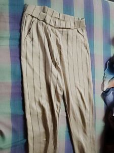 Beige Formal Pants
