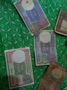 Combo Of Old Indian Notes And Coins
