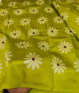 Bandhani Dress Material - Green &amp; White