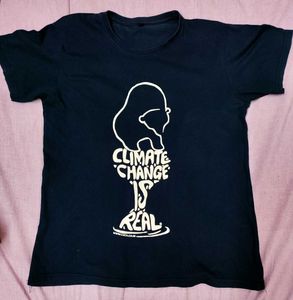 Navy Blue Printed T-Shirt