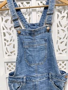 Distressed Blue Denim Overall D