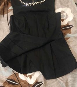 Black Peplum Top