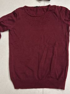 Wool Sweatshirt with beads