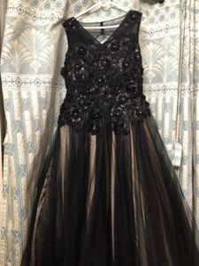Black Handwork Gown