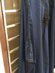 Elegant Navy Blue Embellished Dress