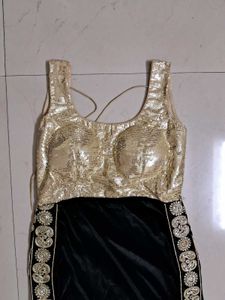 Sequin Blouse &amp; Embroidered Skirt Kurti