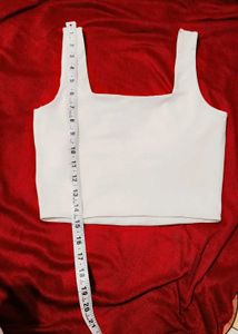 White Crop Tank Top