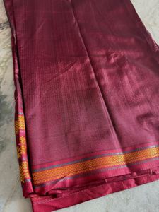 Maroon and Orange Traditional Sarees