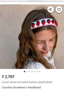 Crochet Strawberry Headband