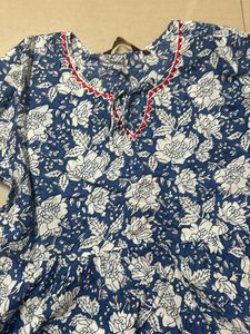 Layered Kurta Pure Linen Cotton Xl Size