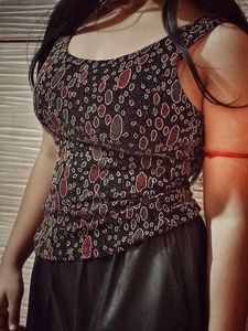 Multicolour bodycon tank top (Stretchable)