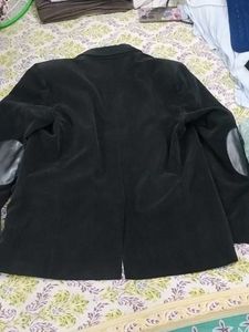 Stylish Black Corduroy Blazer