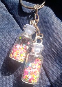 Beautiful glitter keychain