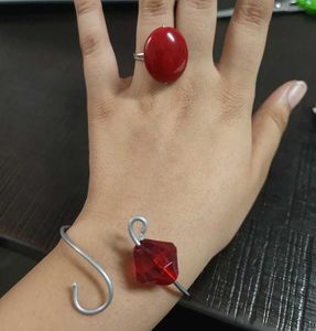 Goth Bracelet And Ring 🥀🕸️