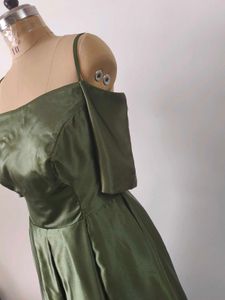 Olive Green Evening Gown