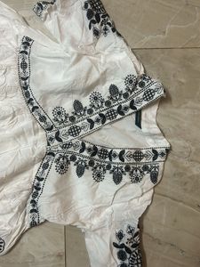 White Embroidered Dress