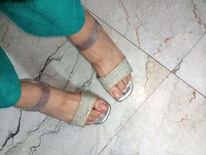 Silver Shimmer Heels