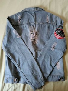 ripped denim jacket
