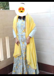 Floor Length Gown With Dupatta