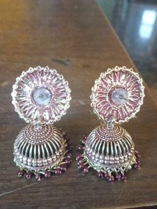 Gold color Oxidised Jumka Jumki