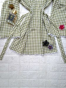 Gingham fitted Y2K kurti 🌷