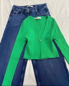 Zara ribbed full sleeves top