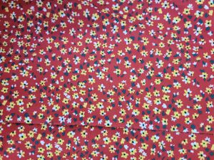 Red Flared Floral Mini Dress