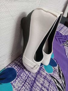 White Pointed Toe Flats