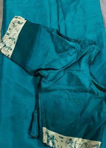 Elegant Teal Saree