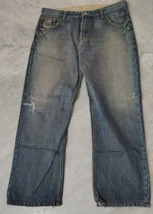 Ripped/Distressed Denim Blue Jeans
