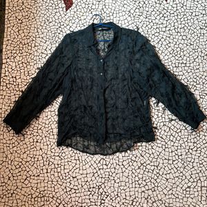 Zara 3D Sheer Shirt