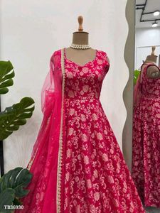 Red Partywear Gown
