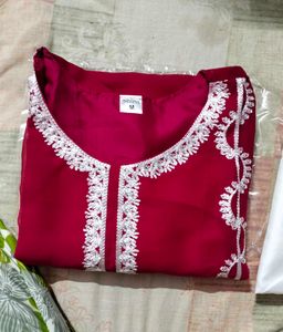 Maroon Embroidered Pakistani Suit