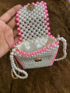Pearl Beaded Mobile Bag