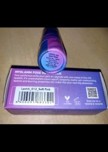 MyGlamm Pose HD lipstick soft pink peach colour