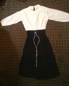 Vintage Inspired Black And White Midi Dress