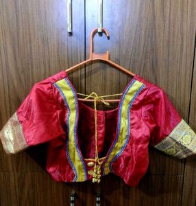 Elegant Blue Banarasi Saree With Blouse