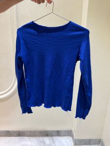 Blue Long Sleeve Top