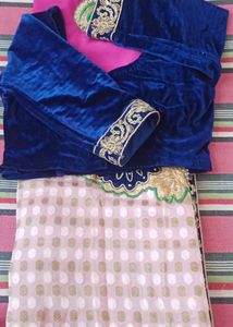 Pink Pach Saree