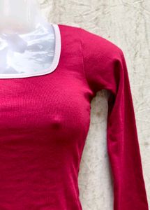 Maroon Long Sleeve Top