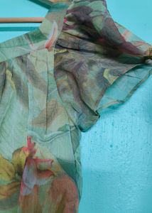 Green Jungle Print Top