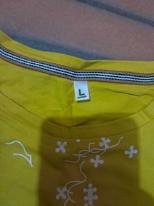 Cute Yellow Printed Top