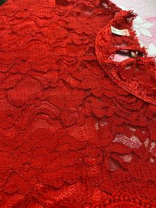 Red Lace Top