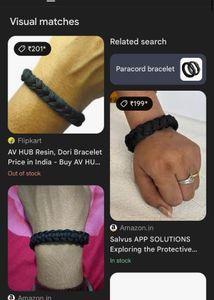 Braided Black Cord Bracelet