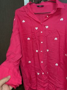 Heart Embroidered Shirt