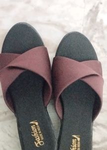 Burgundy Criss-Cross Heels