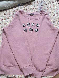 Pink Graphic Print Sweatshirt